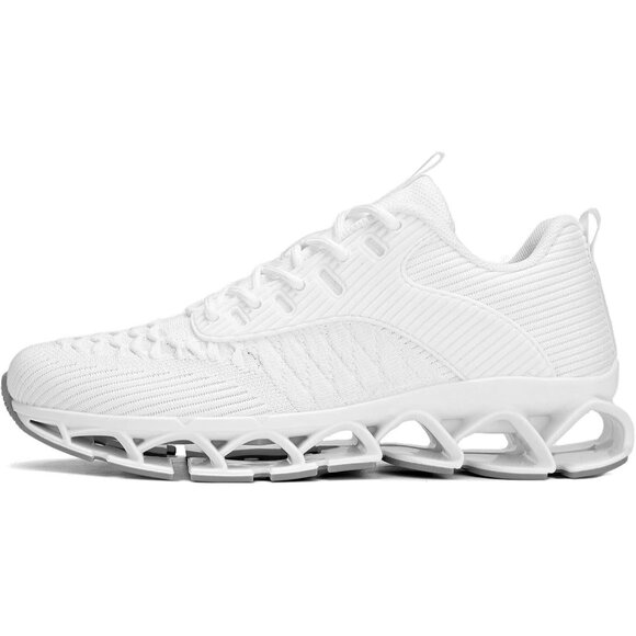 Women Z75 White Slip-On Walking Running Shoes Blade Sneaker Non-Slip Comfort - Picture 2 of 7